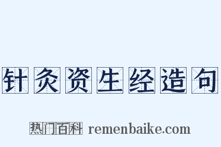 针灸资生经造句是什么意思的图片